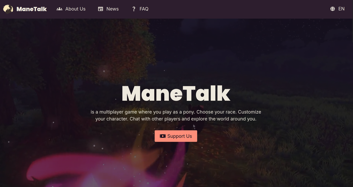 Developed a website for an MMO RPG game